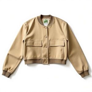 Stylish Beige Bomber Jacket for Women size small NWT